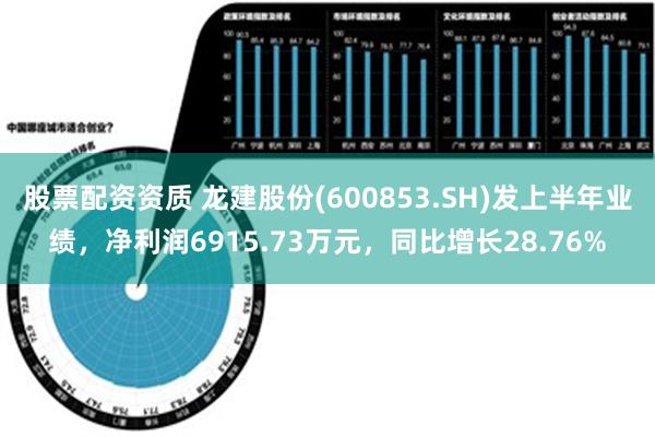 股票配资资质 龙建股份(600853.SH)发上半年业绩，净利润6915.73万元，同比增长28.76%