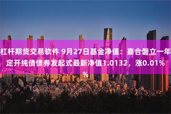 杠杆期货交易软件 9月27日基金净值：嘉合磐立一年定开纯债债券发起式最新净值1.0132，涨0.01%