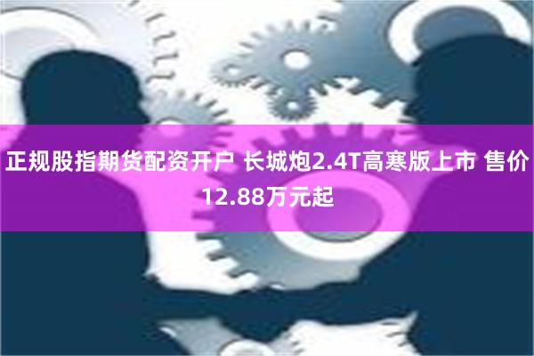 正规股指期货配资开户 长城炮2.4T高寒版上市 售价12.88万元起